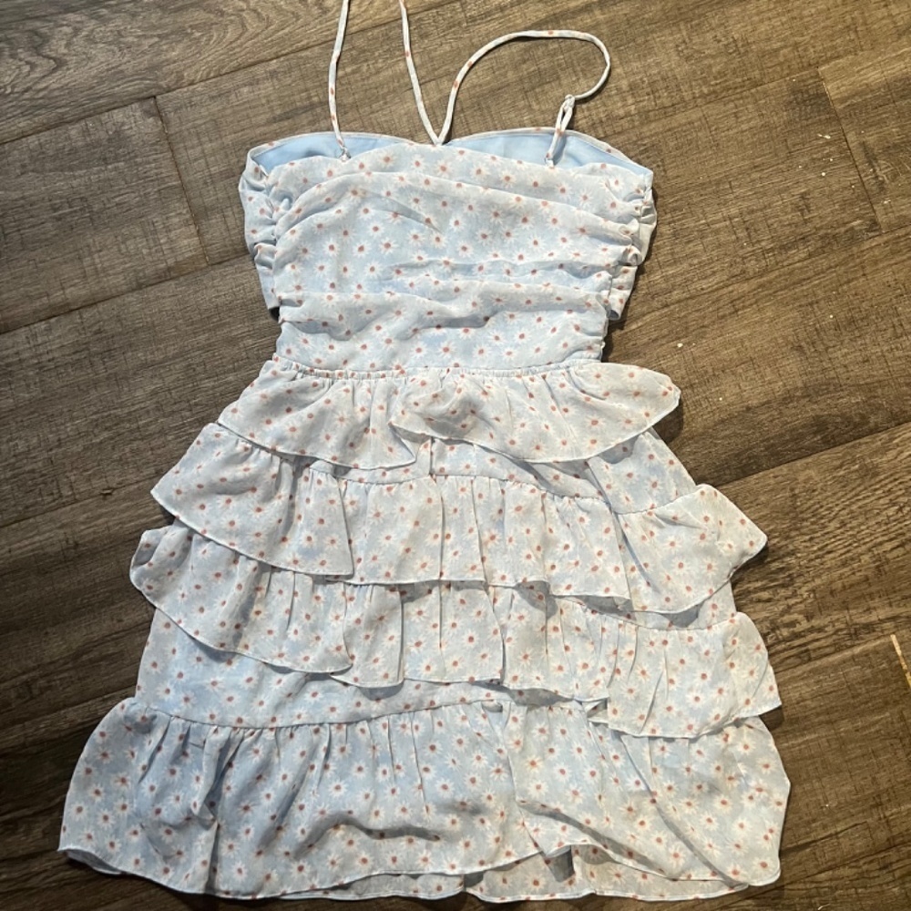STORIA Daisy blue mini dress size S preloved - Picture 5 of 8